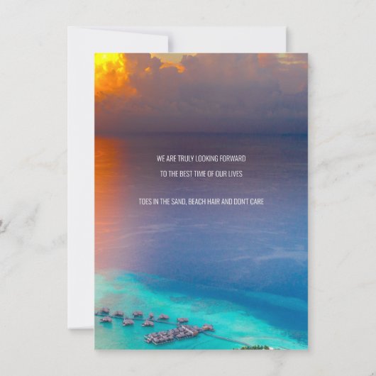 休暇の招待状の帆海バージン諸島 カード (裏面)