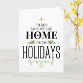 休暇の時期に家ほど素敵な場所はない カード (黄色い花)