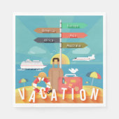 休暇の目的地 スタンダードランチョンナプキン (正面)