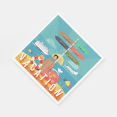 休暇の目的地 スタンダードランチョンナプキン (角)