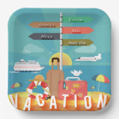 休暇の目的地 ペーパープレート (正面)