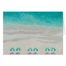 休暇の絵を描方が感じ良いカード