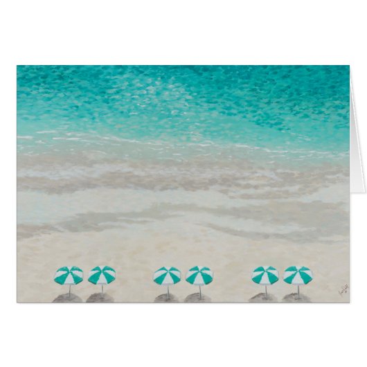 休暇の絵を描方が感じ良いカード (正面横)