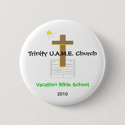 休暇の聖書の学校ボタン 缶バッジ (正面)