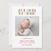 休暇の誕生メリーの発表が多い シーズンカード (正面)