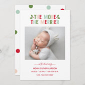 休暇の誕生メリーの発表が多い シーズンカード (正面/裏面)