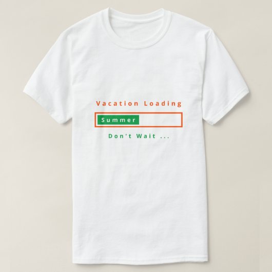 休暇の読み込み-待たない-夏- Tシャツ (デザイン正面)