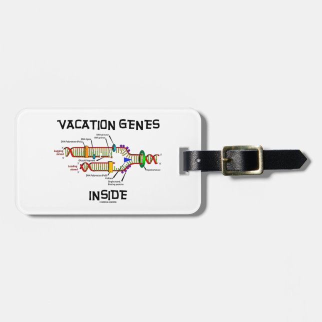 休暇の遺伝子の内部(DNAの写し) ラゲッジタグ (正面横)