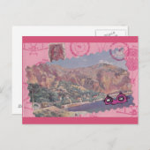 休暇の郵便はがきのモンスター ポストカード (正面/裏面)