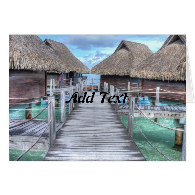 休暇のBora夢のBora Overwaterのバンガロー (正面横)