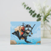 休暇はがき用のスキューバダイビングリス ポストカード (スタンド正面)