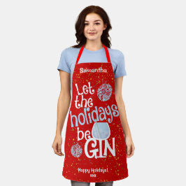 休暇をギンのクリスマスにおもしろいする エプロン