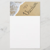 休暇を刻んだビーチの砂のサイン チラシ (裏面)