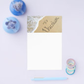 休暇を刻んだビーチの砂のサイン チラシ (シングル)