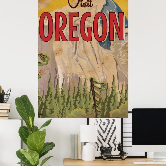 休暇を取る – オレゴンのヴィンテージ旅行のポスター。 ポスター (ホームオフィス)