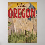 休暇を取る – オレゴンのヴィンテージ旅行のポスター。 ポスター (正面)