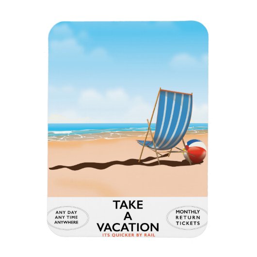 休暇を取る マグネット (縦)