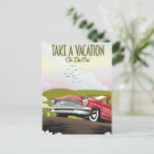 休暇を取る – 車で移動 ポストカード (スタンド正面)