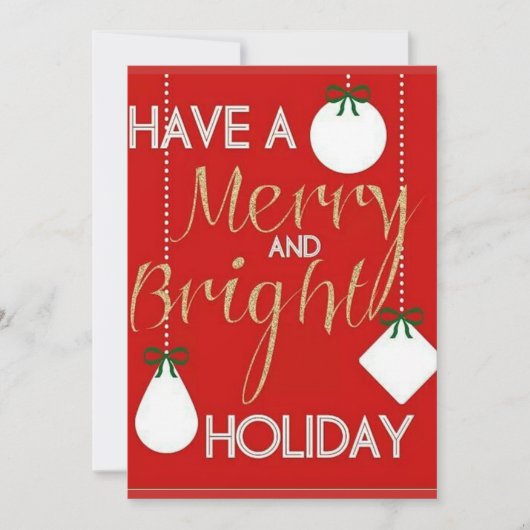 **休暇を祝う時間** 招待状 (正面)