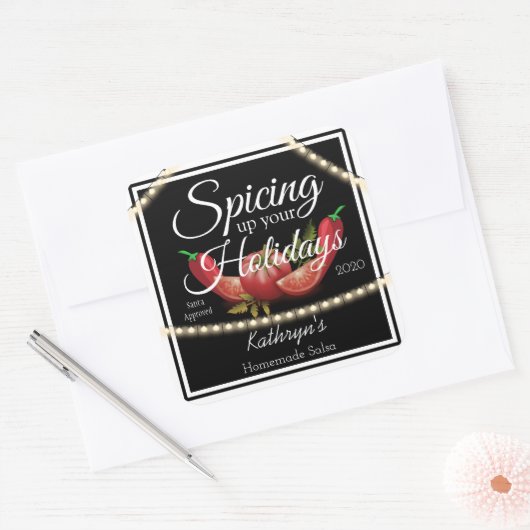 「休暇を終わらせたい」サルサパーソナライズされたー スクエアシール (封筒)