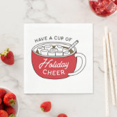 休暇を過ごすホットチョコレート応援を飲む スタンダードランチョンナプキン (インサイチュ)