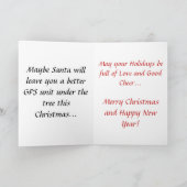 休暇クリスマスグリーティングカード シーズンカード (内部)