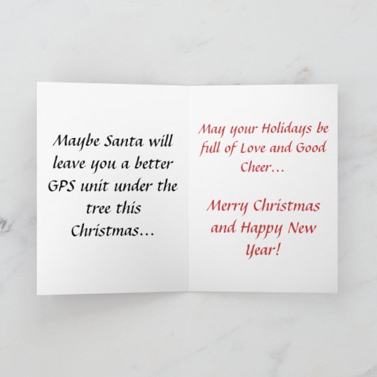 休暇クリスマスグリーティングカード シーズンカード (内部)