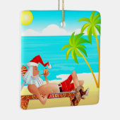 休暇サンタクロース セラミックオーナメント (右)