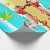 休暇サンタクロース ラッピングペーパー (角)