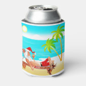 休暇サンタクロース 缶クーラー (缶裏面)