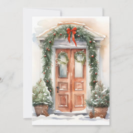 休暇シーズンの装飾されたクリスマスグリーティングカード シーズンカード