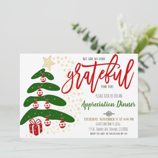 休暇シーズン 感謝のご案内(企業宛) 招待状 (スタンド正面)