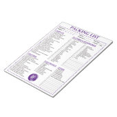 休暇パックリスト、グローブモパーソナライズされたノグラム ノートパッド (アングル)