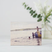 休暇パーソナライズされた写真はがき ポストカード (スタンド正面)