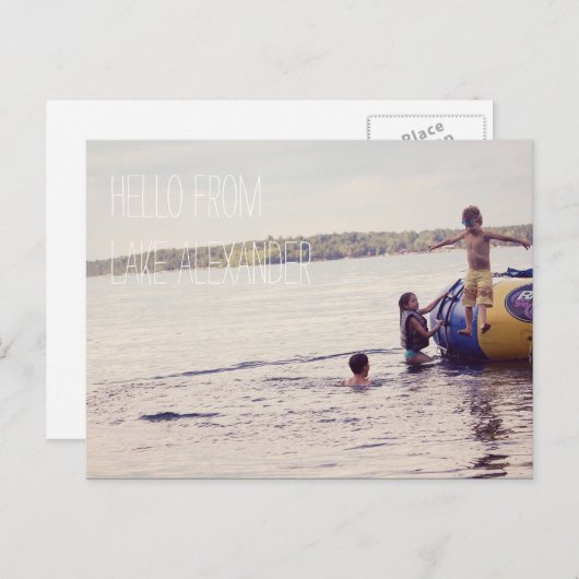 休暇パーソナライズされた写真はがき ポストカード (正面/裏面)