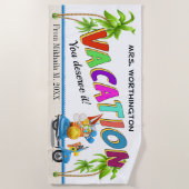 休暇ビーチタオルクリック – フルビュー ビーチタオル (正面)