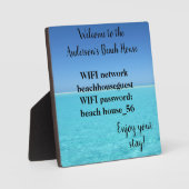 休暇ビーチホームWIFI情報パスワード フォトプラーク (正面)