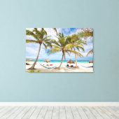 休暇ビーチ キャンバスプリント (インサイチュ (ウッドフロア))