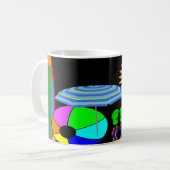 休暇ビーチ コーヒーマグカップ (正面左)