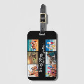 休暇フォトコラージュ旅行が頻繁に一緒 ラゲッジタグ (正面縦)