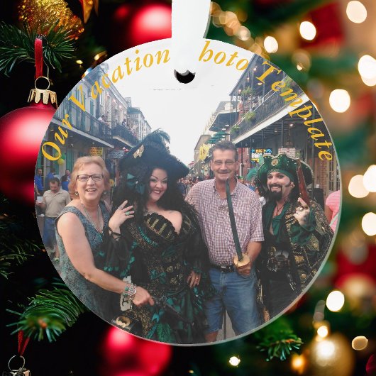 休暇メモリオーナメントパーソナライズのクリスマス オーナメント
