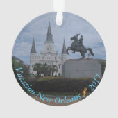 休暇メモリオーナメントパーソナライズのクリスマス オーナメント (裏面)