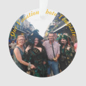 休暇メモリオーナメントパーソナライズのクリスマス オーナメント (正面)