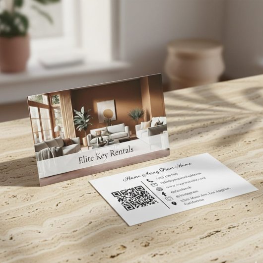 休暇モダンレンタルソーシャルメディア写真QRコード 名刺