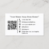 休暇モダンレンタルQRコードロゴ 名刺 (裏面)