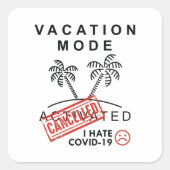 休暇モードのキャンセル スクエアシール (正面)