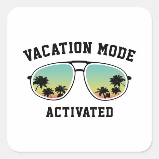 休暇モードの有効化 スクエアシール (正面)