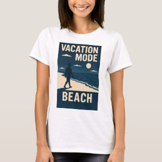 休暇モードビーチ Tシャツ