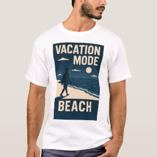 休暇モードビーチ Tシャツ