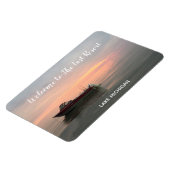 休暇レンタルあなたのホームフォトまたは湖の写真を使用 マグネット (左側)